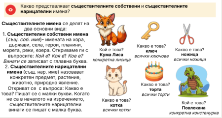 Съществителни собствени и съществителни нарицателни имена